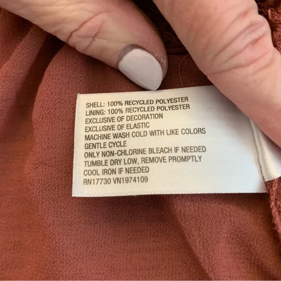 Universal Thread Long Sleeve Lined with Tassels Dusty Rose Blouse NWT Size S - Picture 15 of 15